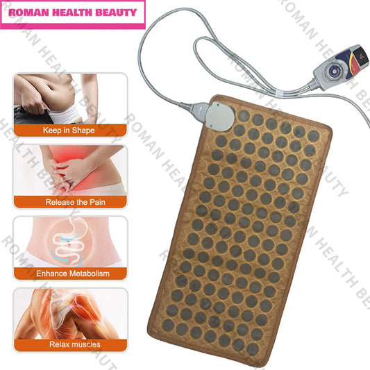 Natural Jade Heating Pad with Far-Infrared - Adjustable Heat & Smart Thermostat