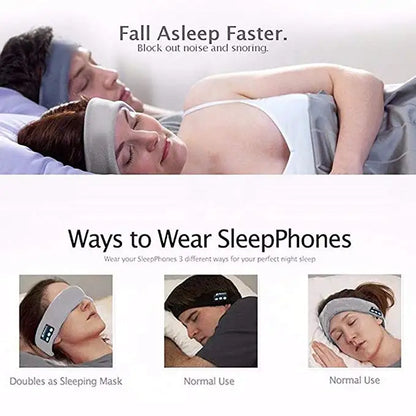 Wireless Bluetooth Earphone Sleeping Running Headband Stereo Earphones