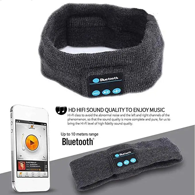 Wireless Bluetooth Earphone Sleeping Running Headband Stereo Earphones