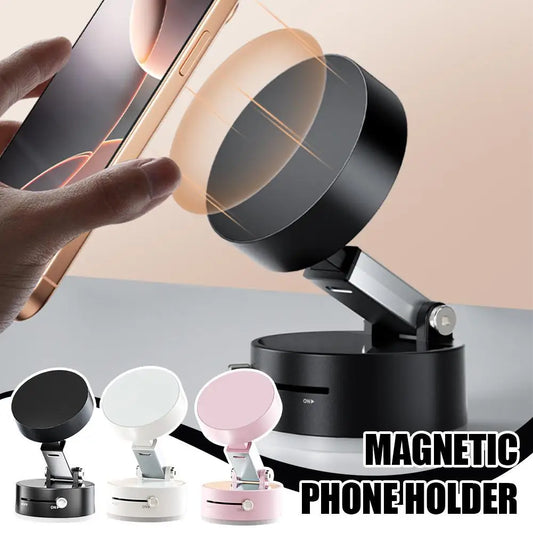 Double Sided Suction Cup Magnetic Phone Holder Lazy Multi-functional Foldable Storage