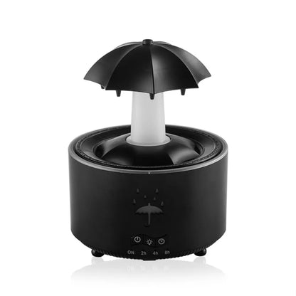 Rotating Umbrella Water Drop Air Humidifier with Colourful Night Lights Mute Spary