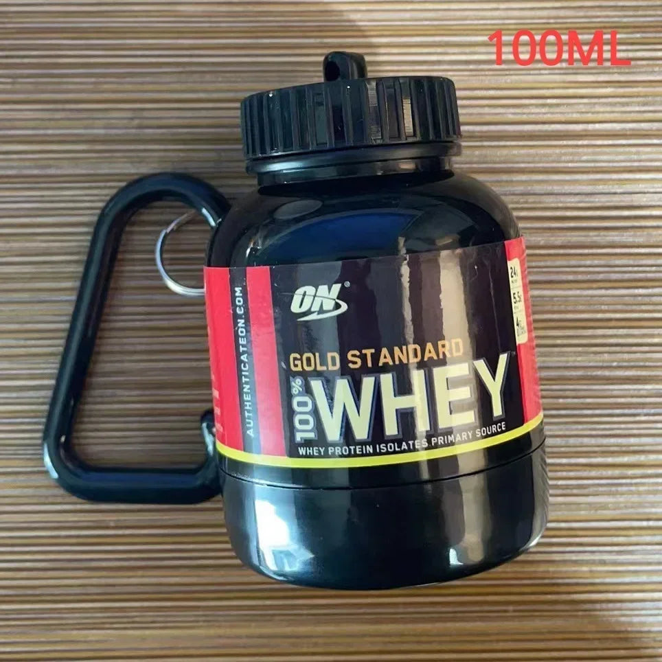 100ML Portable Protein Powder Bottle with Whey Keychain