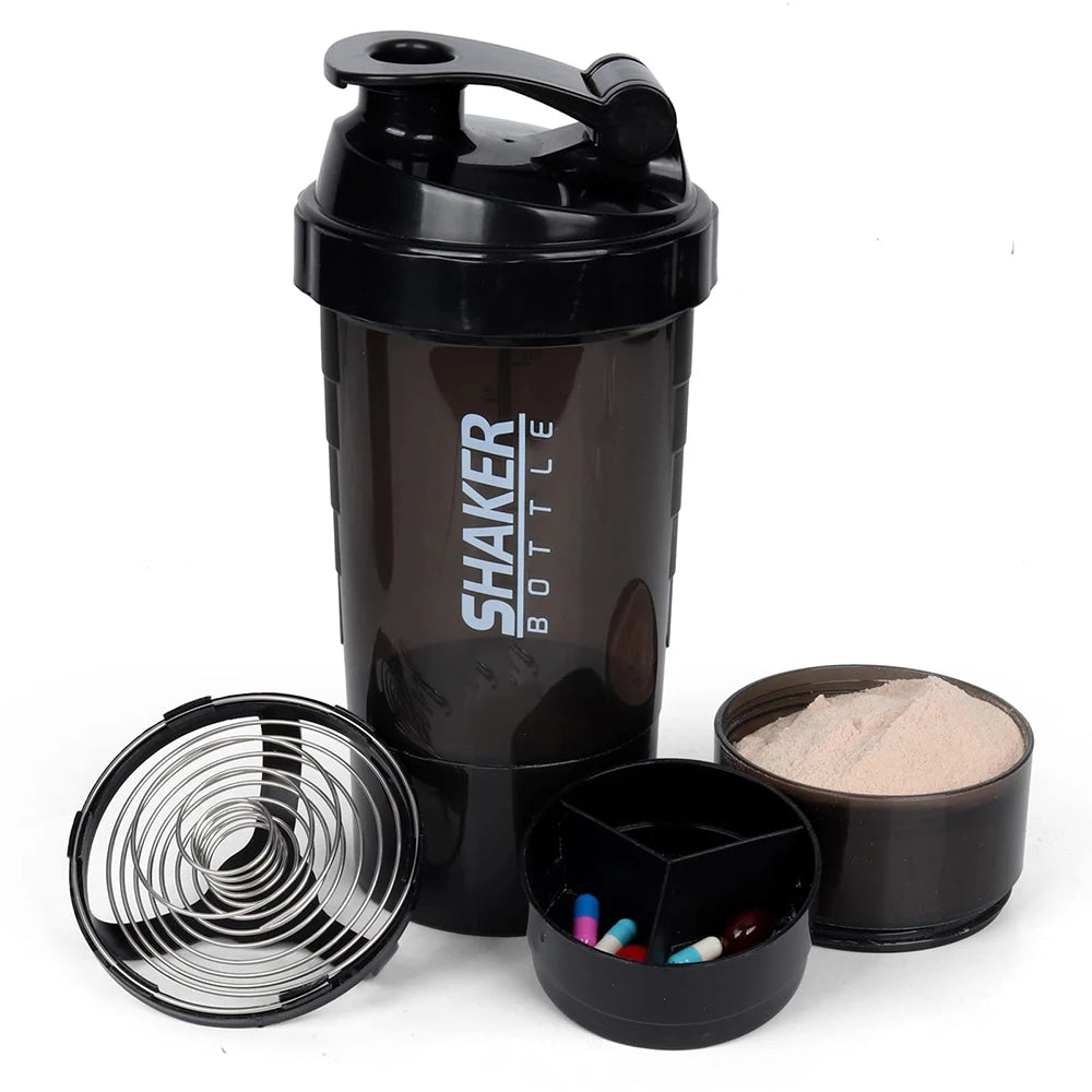 Layers Shaker Protein Bottle Powder Shake Cup Water Bottle Plastic Mixing Cup