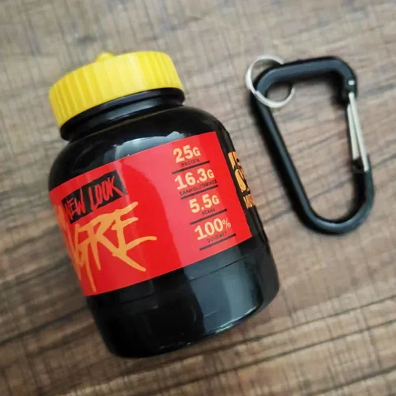 100ML Portable Protein Powder Bottle with Whey Keychain