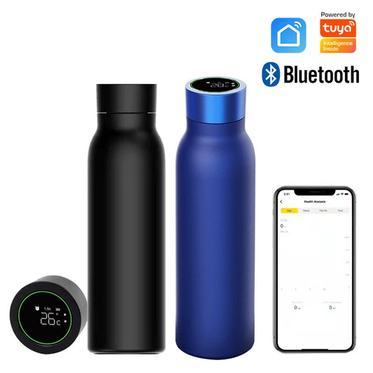 Tuya Bluetooth Smart Water Bottle Drinking Reminder Temperature Display Water Bottle