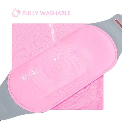 Washable USB Warm Uterus Belt Hot Compress Vibration Waist Abdominal Massager