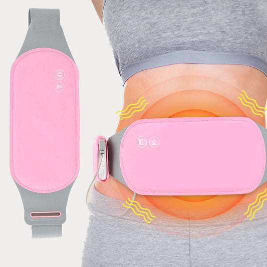 Washable USB Warm Uterus Belt Hot Compress Vibration Waist Abdominal Massager