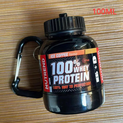 100ML Portable Protein Powder Bottle with Whey Keychain