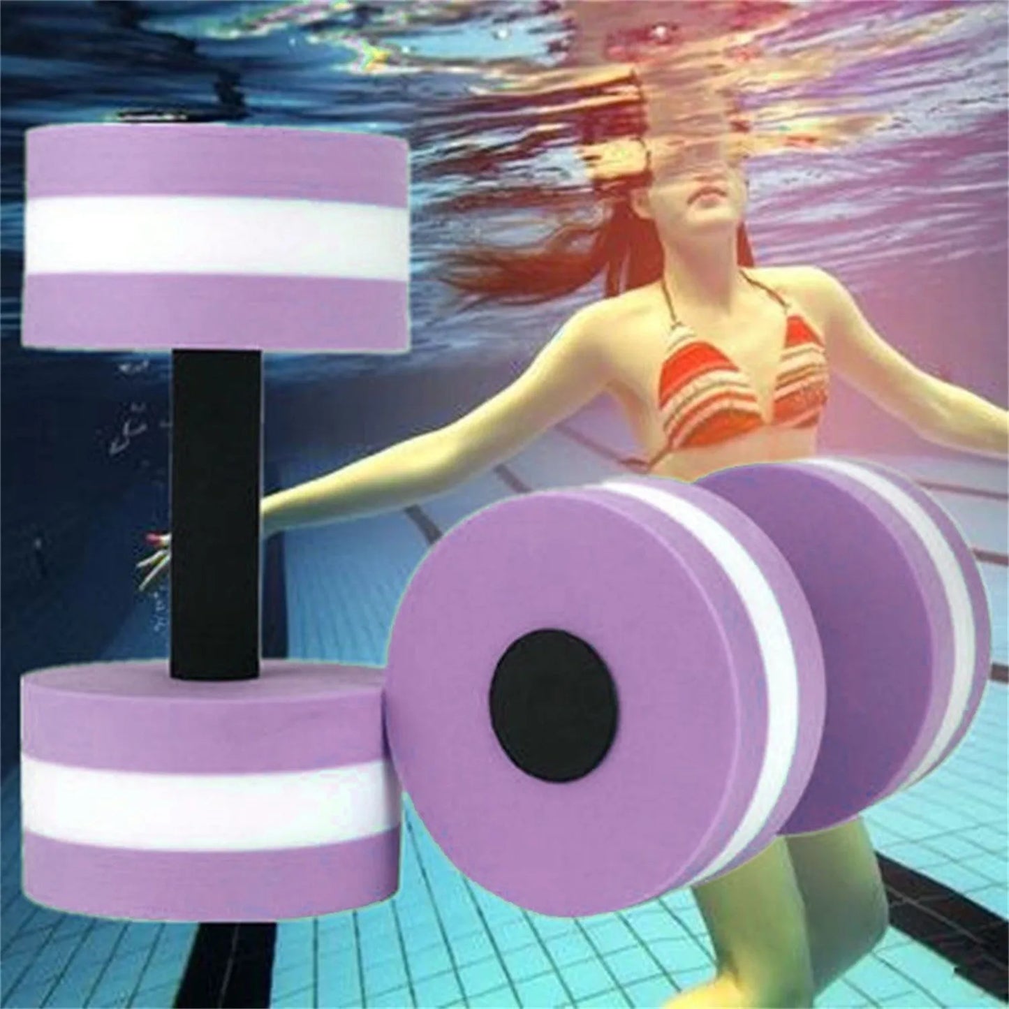 Multicolor Water Dumbbell Pool Exercise Floating Dumbbell Aquatic Exercise Equipment