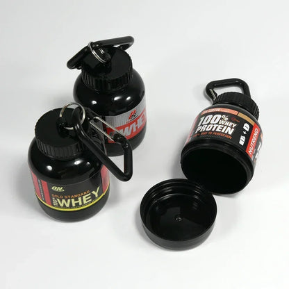 100ML Portable Protein Powder Bottle with Whey Keychain