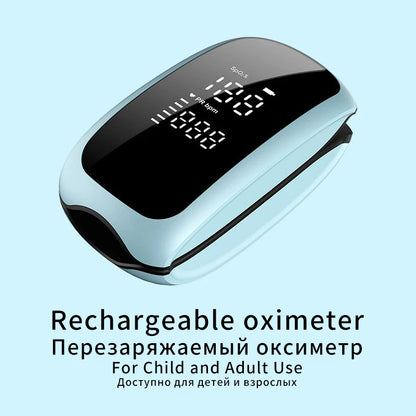 Recharge Finger Pulse Oximeter SpO2 Blood Oxygen Saturation Monitor