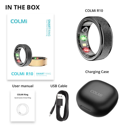 COLMI R10 Smart Ring with Charging Case for Men Women, Health and Sleep Monitor