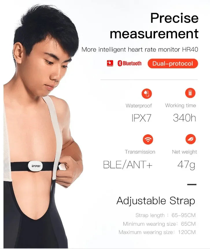 Dual Frequency Ant+Heart Rate Monitor Belt Bluetooth-Compatible Fitness