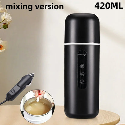 Portable Car Heating Cup Electric Kettle 304 LED Smart Temperature Control Warmer