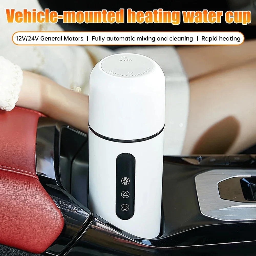 Portable Car Heating Cup Electric Kettle 304 LED Smart Temperature Control Warmer