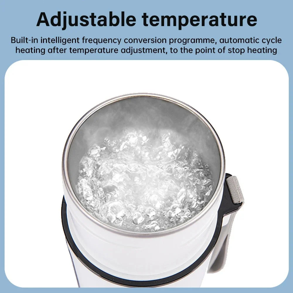 Portable Car Heating Cup Electric Kettle 304 LED Smart Temperature Control Warmer