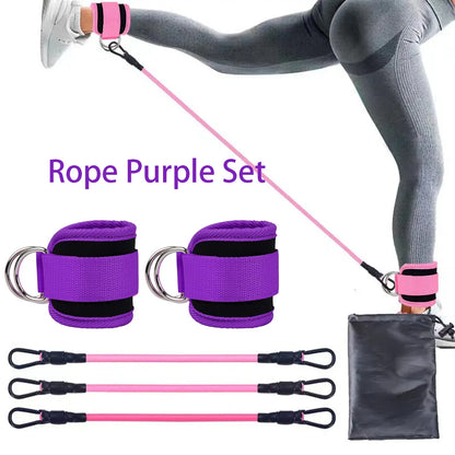 Ankle Strap Resistance Bands Hip Leg Strength Pull Rope Fitness Elastic Training Home