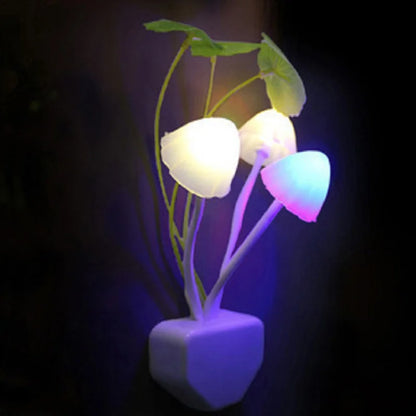 Novelty Mushroom Fungus Night Light EU & US Plug Light Sensor Night Lights