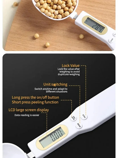 Electronic Kitchen Scale Coffee Scoop Digital Measurement With LCD Display