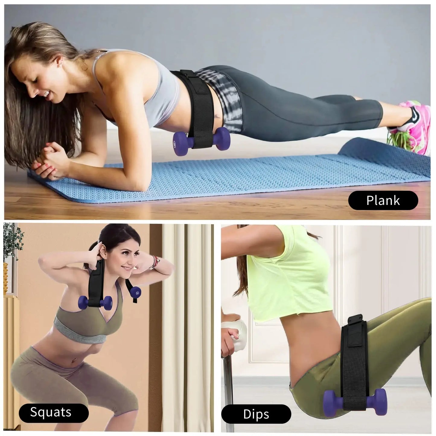 Hip Thrust Belt Pad for Dumbbells Kettlebells Weights Training Accessories