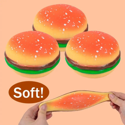 Squishy Hamburger Stress Ball Autism Sensory Toy Stress & Anxiety Relief Fidget Toys