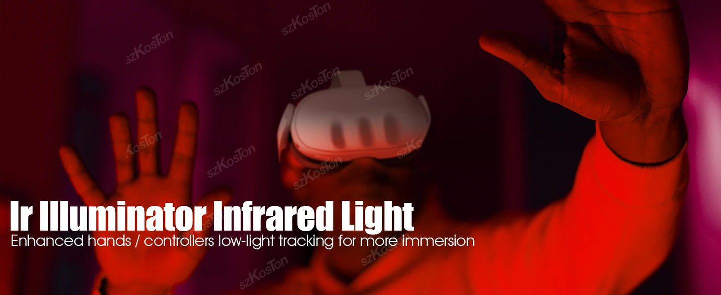 VR IR Illuminator for Meta Quest Enhance Hand Tracking Reduce Drift Infrared Light