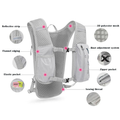 Breathable Hydration Vest Trail Running Backpacks Lightweight Cycling Run Jogging