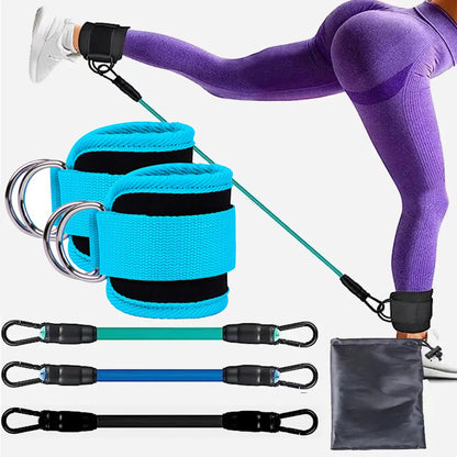 Ankle Strap Resistance Bands Hip Leg Strength Pull Rope Fitness Elastic Training Home