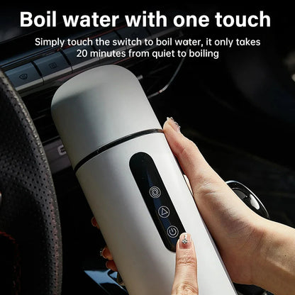 Portable Car Heating Cup Electric Kettle 304 LED Smart Temperature Control Warmer