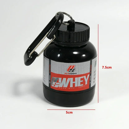 100ML Portable Protein Powder Bottle with Whey Keychain