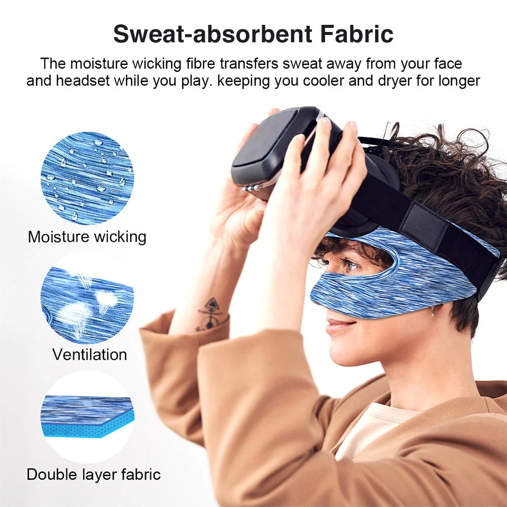 VR Accessories Eye Mask Cover Breathable Sweat Band Padding with  Reality Headsets