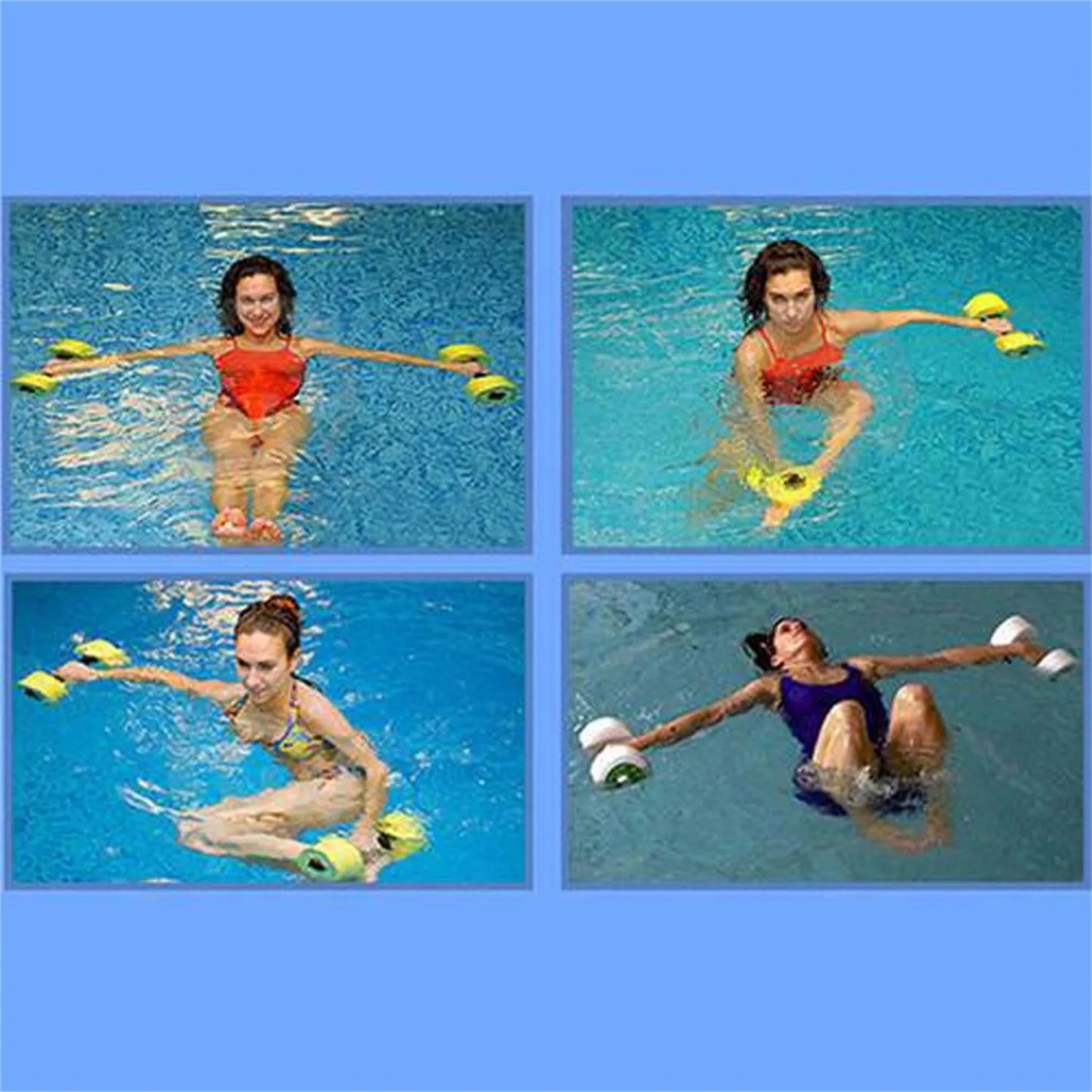 Multicolor Water Dumbbell Pool Exercise Floating Dumbbell Aquatic Exercise Equipment